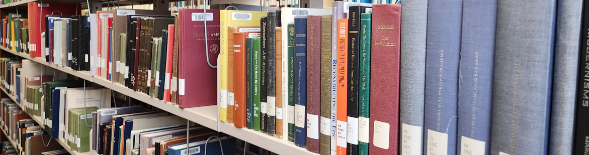 A row of books on a shelf