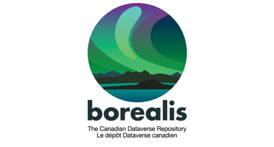 Logo of the borealis. The northern lights, sweeping up over mountains near water